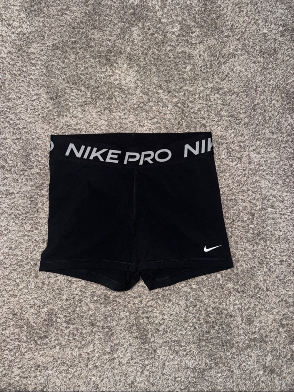 Nike Black Performance Training Shorts with White Swoosh